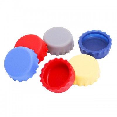 Custom design printed logo rubber bottle cap silicone beer caps with your own logo