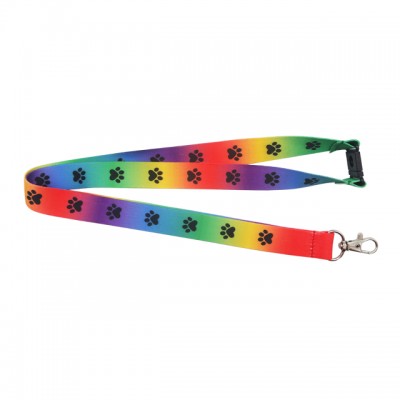 China wholesale gay pride products lanyard with customized rainbow colors logo