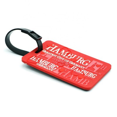 Custom silicone luggage tag 3D rubber tag travel accessories pvc luggage