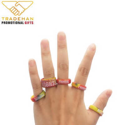 Wholesale custom  silicone finger rings rubber silicon rings