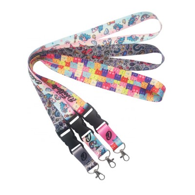 Factory custom nylon company sublimation personalized printed lanyard