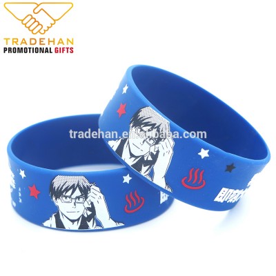 no minimum free shipping custom silicone wristband japan cartoon rubber bracelets