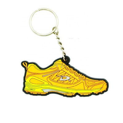 Custom Fashionable Mini 2D 3D Sneaker Soft pvc Rubber keychain